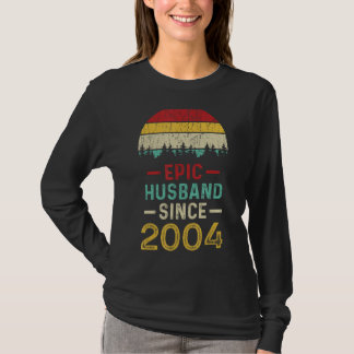 Camiseta Epic Husband Desde 2004 Casal 19º Ano Casamento A
