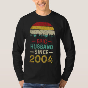 Camiseta Epic Husband Desde 2004 Casal 19º Ano Casamento A