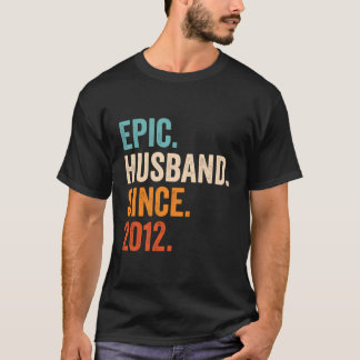 Camiseta Epic Husband Desde 2012 10º Aniversário De Casamen