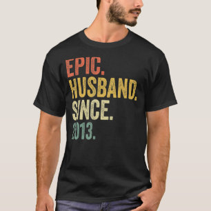 Camiseta Epic Husband Desde 2013 10 Anos 10 Casamento Anni