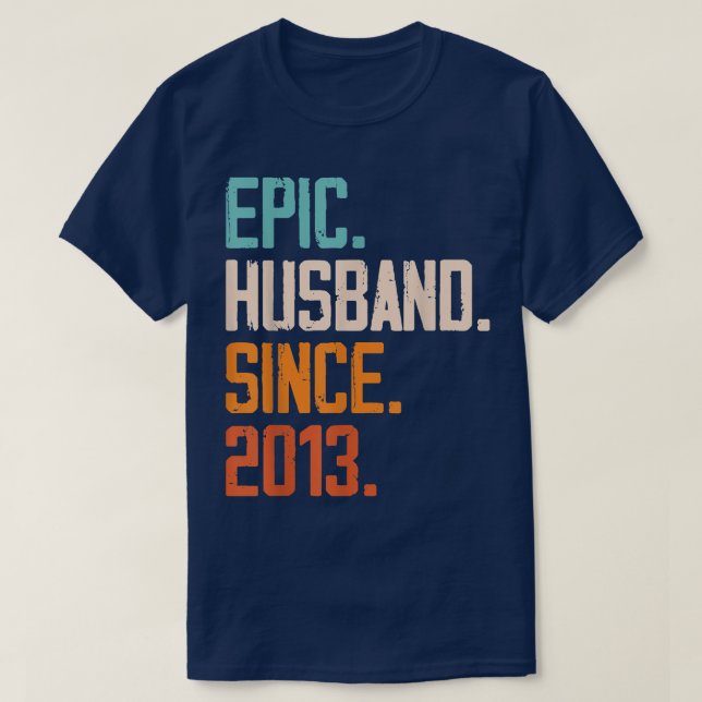 Camiseta Epic Husband Desde 2013, Casal Da Família (Frente do Design)