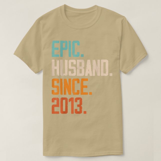 Camiseta Epic Husband Desde 2013, Casal Da Família (Frente do Design)