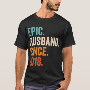 Camiseta Epic Husband Desde 2018 4.º aniversário de casamen