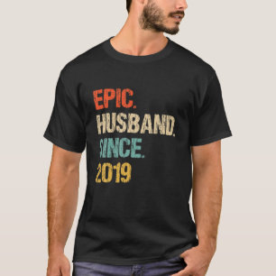 Camiseta Epic Husband Desde 2019 - Aniversário De Casament