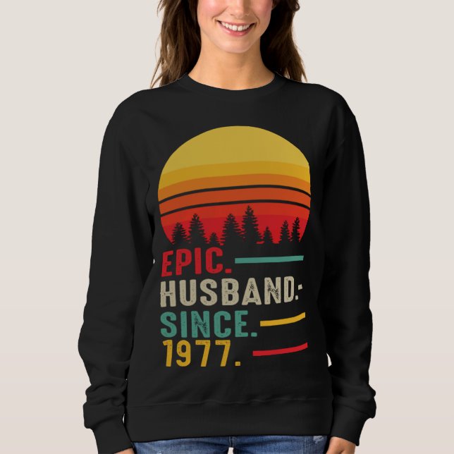 Camiseta Epic Husband Since 1977 Happy Anniversary (Frente)