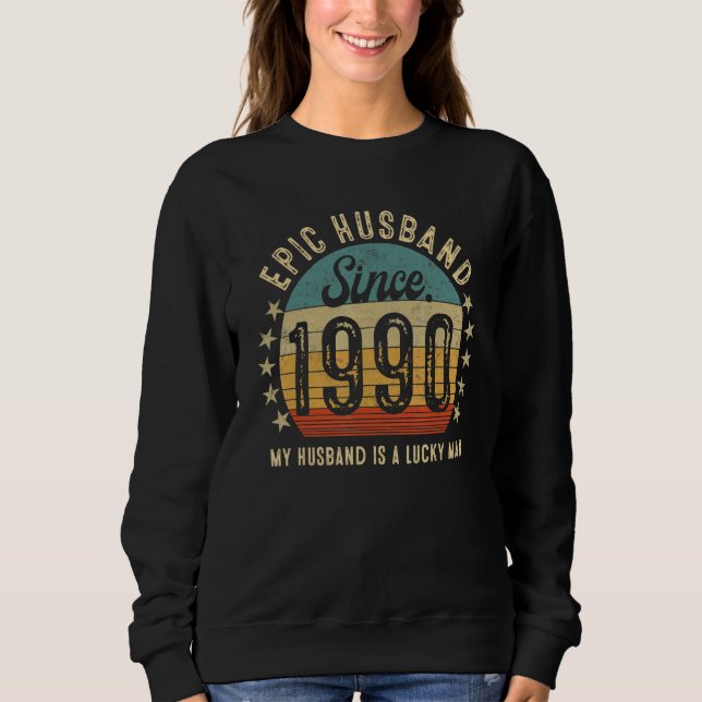Camiseta Epic Husband Since 1990 33rd Wedding Anniversary (Frente)