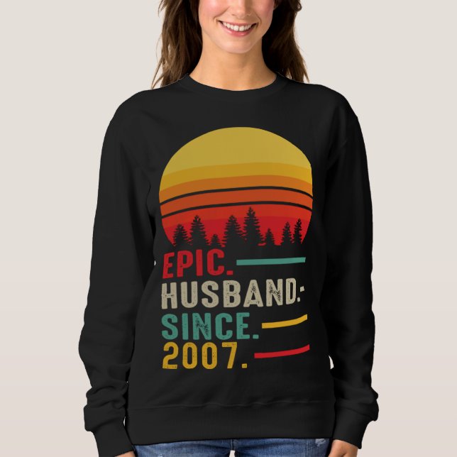 Camiseta Epic Husband Since 2007 Happy Anniversary (Frente)