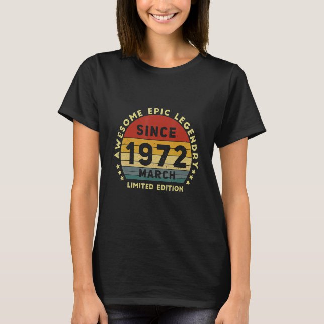 Camiseta Epic Incrível Desde Março De 1972 (Frente)