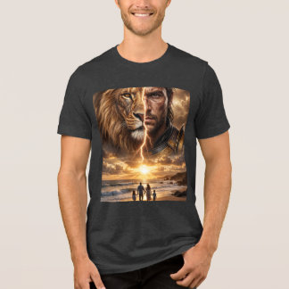 Camiseta Epic Lion and Warrior Sunset