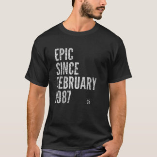 Camiseta EPIC SINCE FEBRUARY 1987 35Th Birthday