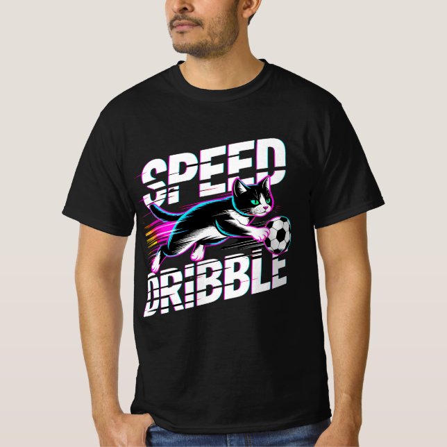 Camiseta Epic Speed of Dribble Cat For Soccer Fans (Frente)