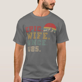 Camiseta Epic Wife Since 1985 Retro Graphic Her Cute 37th A