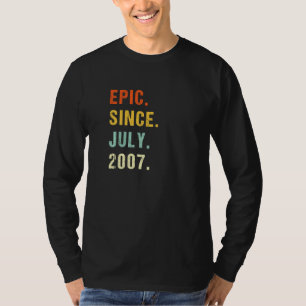 Camiseta Épica De Aniversário De 15 Desde Julho De 2007 Aos
