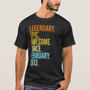 Camiseta Épica lendária incrível desde a safra de fevereiro