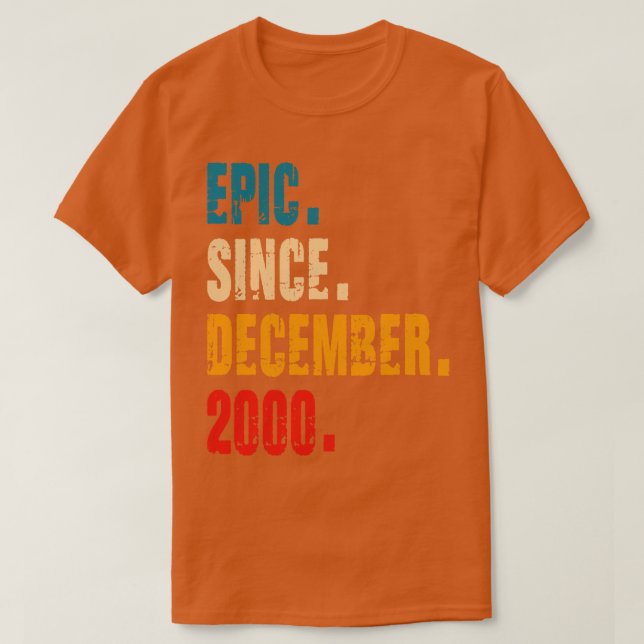Camiseta épico desde dezembro de 2000 (Frente do Design)