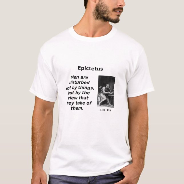 Camiseta Epictetus, ideias das coisas (Frente)