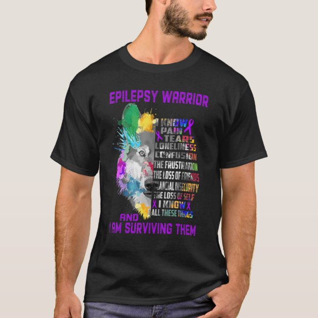 Camiseta Epilepsia Conheço Todas Essas Coisas E Sou Sobrevi (Frente)
