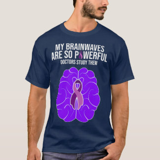 Camiseta Epilepsia Consciência Figurino Minhas Ondas cerebr