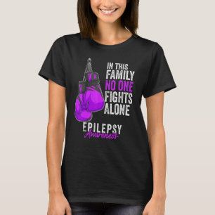Camiseta Epilepsia Consciência Mês Luva Fita Roxa