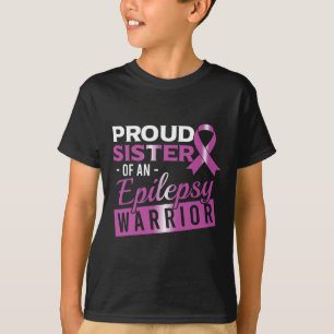 Camiseta Epilepsia Consciência Roxa Irmã Orgulhosa da Epile