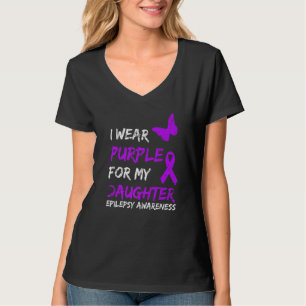 Camiseta Epilepsia Eu Uso Lilás pela Fita da Minha Filha 1