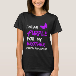 Camiseta Epilepsia Eu Uso Roxo Pelo Meu Irmão Fita