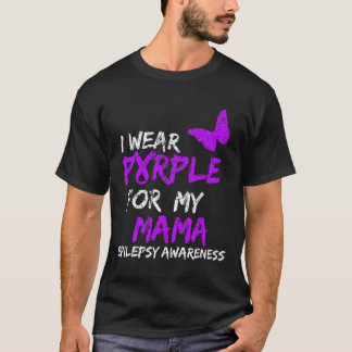 Camiseta Epilepsia Eu Visto Roxo Para Minha Mãe Fita