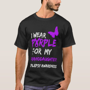 Camiseta Epilepsia Eu Visto Roxo Para Minha Neta Fita