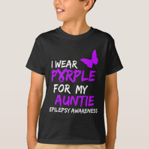 Camiseta Epilepsia Eu Visto Roxo Para Minha Tia Fita