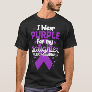 Camiseta Epilepsia Fita Eu Visto Roxo Para Minha Filha Em G