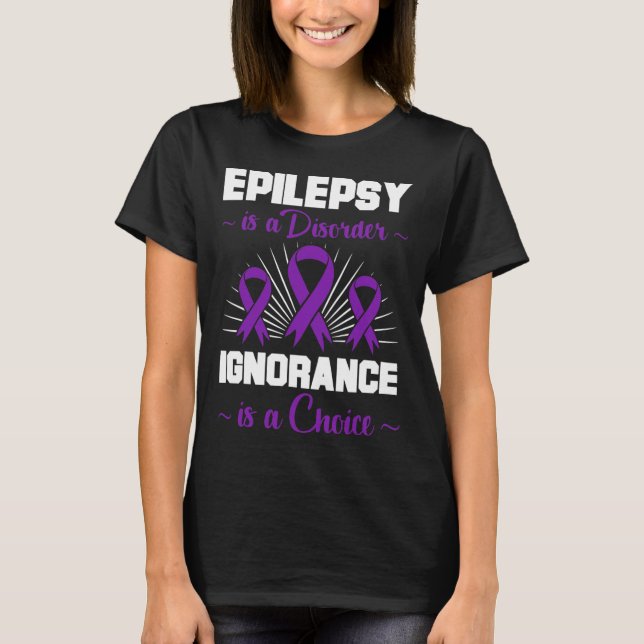 Camiseta Epilepsia Guerreira Epiléptica Dia Roxo Epílis (Frente)
