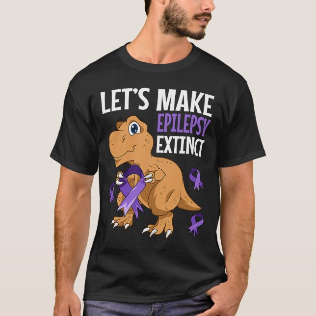 Camiseta Epilepsia Guerreira Extinta Dinossauro Epiléptico (Frente)