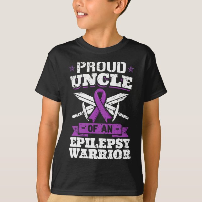 Camiseta Epilepsia Guerreira Tio Epilepsia Perturbação de C (Frente)