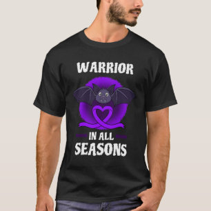 Camiseta Epilepsia Roxa Sensibilização Ribbon Warrior Bat H
