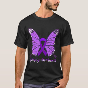 Camiseta Epilepsia Sensibilização Borboleta Brisos Roxos