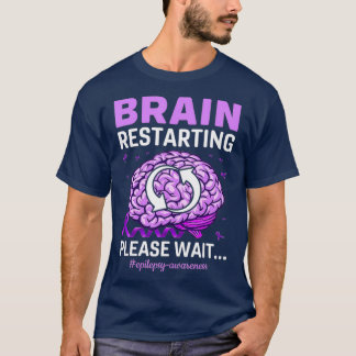 Camiseta Epilepsia Sensibilização Cérebro Engraçado Reiníci