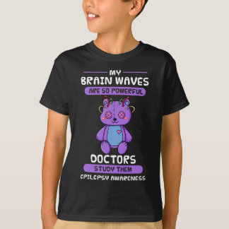 Camiseta Epilepsia Sensibilização Cérebro Epiléptico Púrpur