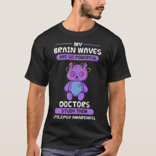 Camiseta Epilepsia Sensibilização Cérebro Epiléptico Púrpur
