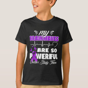 Camiseta Epilepsia Sensibilização Cérebro Onda Guerreira Ep