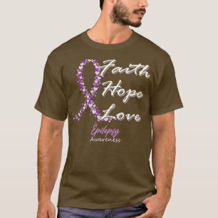 Camiseta Epilepsia Sensibilização Fé Esperança Amor Nesta F
