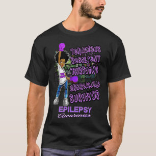 Camiseta Epilepsia Sensibilização Melanina Mulheres Negras 