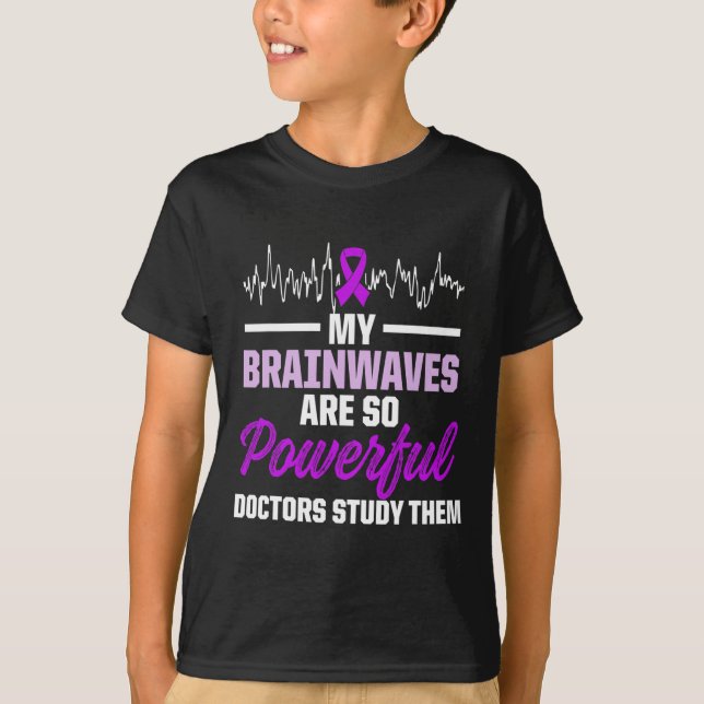 Camiseta Epilepsy Awareness Epileptic Warrior Survivor  (Frente)