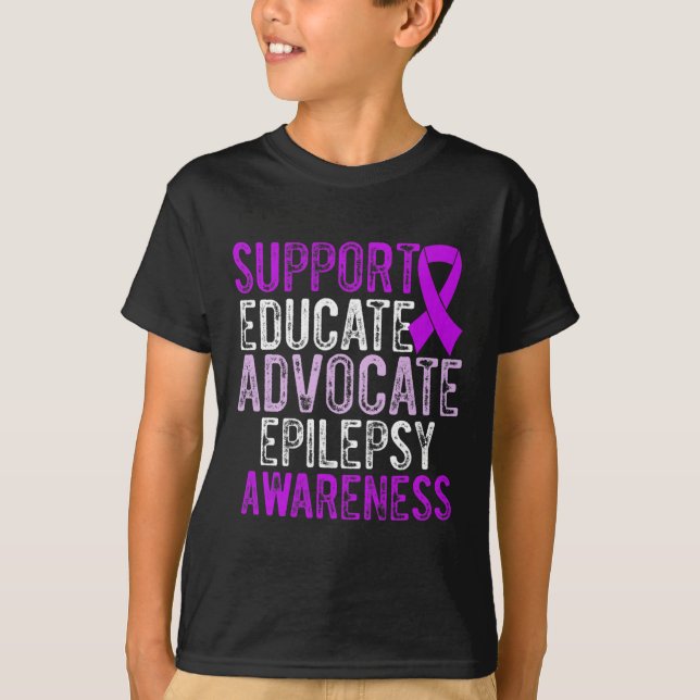 Camiseta Epilepsy Awareness Epileptic Warrior Survivor 10  (Frente)