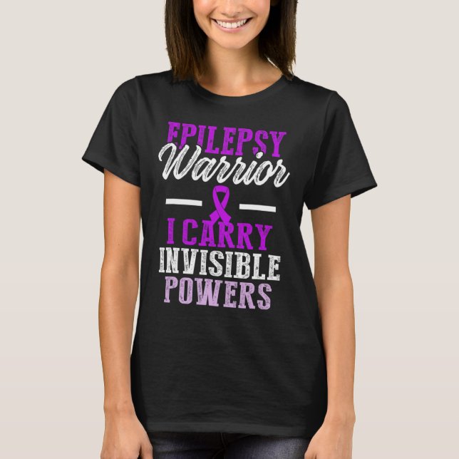 Camiseta Epilepsy Awareness Epileptic Warrior Survivor 11  (Frente)