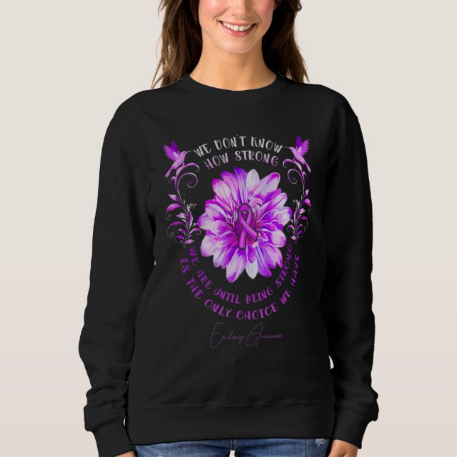 Camiseta Epilepsy Awareness Flower We Don't Know How Strong (Frente)