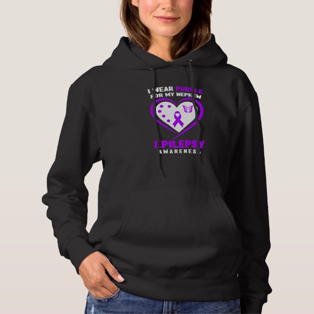 Camiseta Epilepsy Awareness   I Wear purple For My Nephew (Frente)