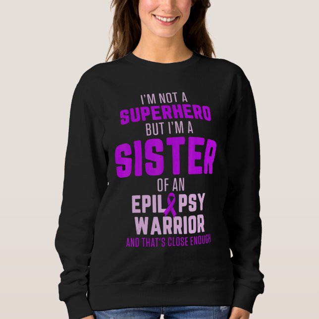 Camiseta Epilepsy Awareness Sister Hero Epileptic Warrior S (Frente)