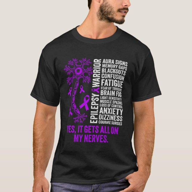 Camiseta Epilepsy Warrior Epilepsy Awareness It Gets All on (Frente)