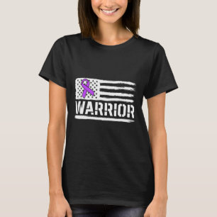 Camiseta Epilepsy Warrior Gift Purple American Flag Awarene