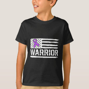 Camiseta Epilepsy Warrior Gift Purple American Flag Awarene